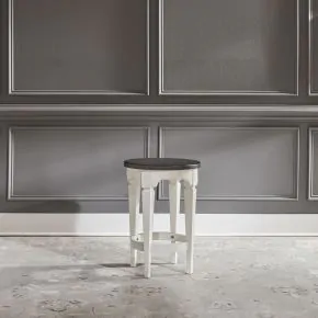 Liberty Furniture 417-OT9000 Allyson Park - Console Stool - Wirebrushed White / Charcoal