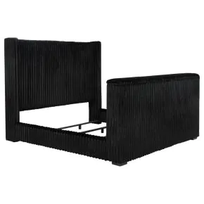 Coaster Fine Furniture 315945KW Centergrove - Upholstered California King Wingback TV Bed - Black