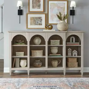 Liberty Furniture 2239W-AC2000 Pavilion - Breakfront Accent Cabinet - Natural