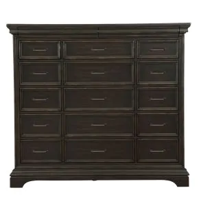 Pulaski Furniture P012127 Caldwell - 17 Drawer Master Chest - Deep Brown