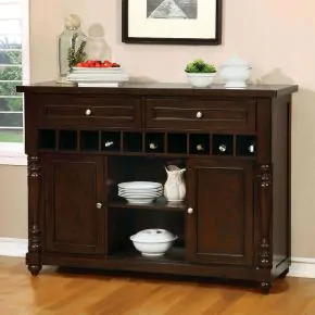 Furniture of America CM3133SV Hurdsfield - Server - Antique Cherry