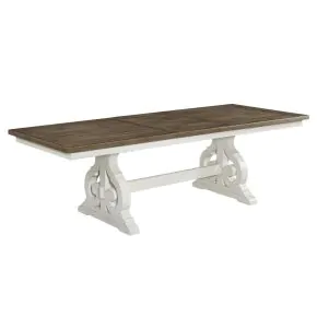Intercon DK-TA-4098-RFO-C Intercon DK-TA-4098-RFO-C Drake - Dining Table - Rustic White / French Oak