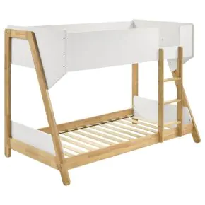 Coaster Fine Furniture 460510 Wyatt - Wood Twin Over Twin Bunk Bed - White And Natural