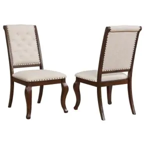 CoasterEssence 110312 Brockway - Upholstered Dining Chair (Set of 2) - Barley Java