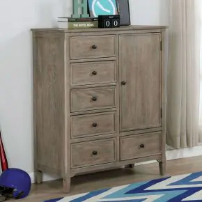 Furniture of America FOA7175AR Vevey - Armoire - Wire - Brushed Warm Gray