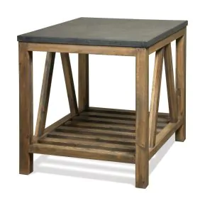 Riverside Furniture 16509-16510 Weatherford - Rectangular End Table - Reclaimed Natural Pine