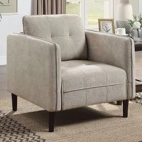 Furniture of America CM6736LG-CH Lynda - Chair - Light Gray