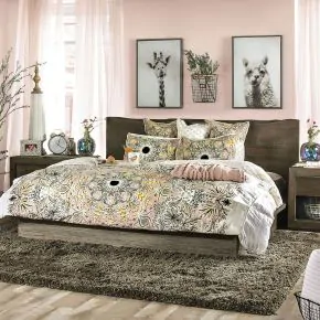 Furniture of America FOA7490Q-BED Bridgewater - Queen Bed - Light Walnut