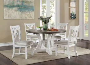 Furniture of America CM3417GY-RT Auletta - Round Dining Table - Gray