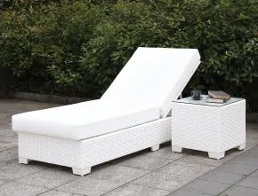 Furniture of America CM-OS2128WH-SET21 Somani - Cushion & End Table - White