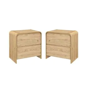 New Classic 30-T3518N-2TDET Mara - Two Drawer End Table / Bedside Table (Set of 2) - Natural