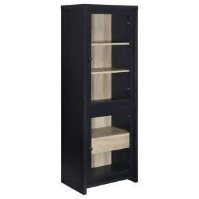 Coaster Fine Furniture 720224 Denison - 67" 2-Door Media Tower Storage Cabinet - Black