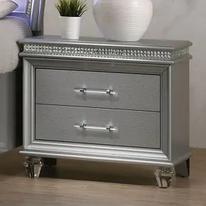 Furniture of America CM7899SV-N Maddie - Nightstand - Silver