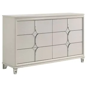 Coaster Fine Furniture 224953 Olivia - 6-Drawer Dresser Cabinet - Pearl White