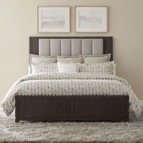 Liberty Furniture 313-BR-QUB Liberty Furniture 313-BR-QUB Modern Edge - Queen Upholstered Bed - Caffe