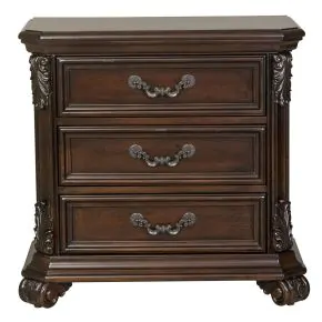 Liberty Furniture 737-BR61 Messina Estates - 3 Drawer Nightstand - Cognac