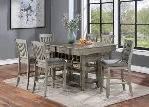 Furniture of America CM3512GY-PT-TABLE Anaya - Counter Height Table - Gray