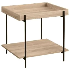Coaster Fine Furniture 710307 Fallon - Square Engineered Wood End Table - Light Brown