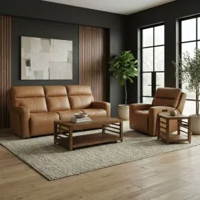 Liberty Furniture 7026AN-UPH-SOREC Liberty Furniture 7026AN-UPH-SOREC Chase - Sofa & Recliner - Oslo Antelope