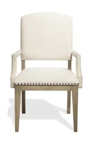 Riverside Furniture 59453 Myra - Upholstered Arm Dining Chair (Set of 2) - Natural