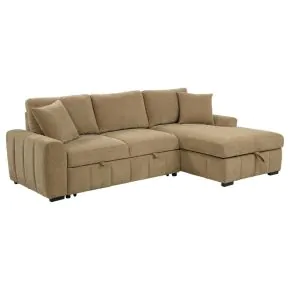 Coaster Fine Furniture 500348B2 Pastrana - RAF Chaise With 1 Piece Pillow, Box 2 of 2 - Camel