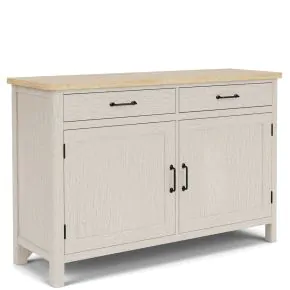 Riverside Furniture 79456 Glenndale - Buffet - Aged White / Wheat