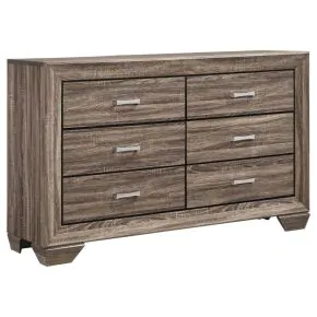 CoasterEveryday 204193 Kauffman - 6-Drawer Dresser - Washed Taupe