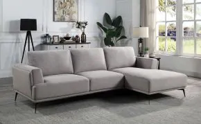 Furniture of America CM6745GY-SECT-L Laufen - L-Shaped Sectional Gray