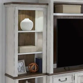 Liberty Furniture 237-EL00T River Place - Left Pier Top - Riverstone White & Tobacco