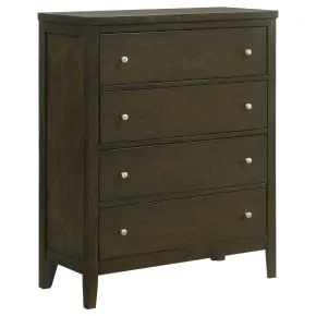 Coaster Fine Furniture 224425 Wilkes - 4-Drawer Chest Of Drawers - Dark Cocoa