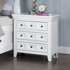 Furniture of America CM7413WH-N Castile - Nightstand With USB - White
