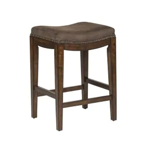 Liberty Furniture 316-OT9001 Aspen Skies - Upholstered Console Stool - Russet Brown