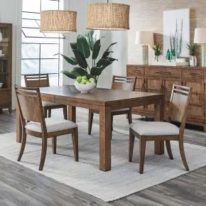 Liberty Furniture 936-DR-O5RLS Shaker Lakes - Optional 5 Piece Rectangular Table Set - Harvest Brown