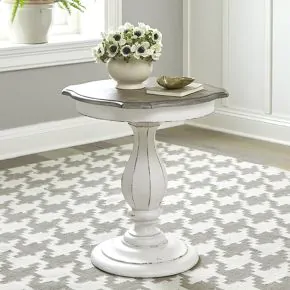 Liberty Furniture 244-AT2000 Magnolia Manor - Round Accent Table - Antique White