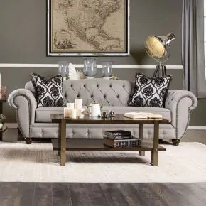 Furniture of America SM2291-SF Viviana - Sofa - Gray / Black