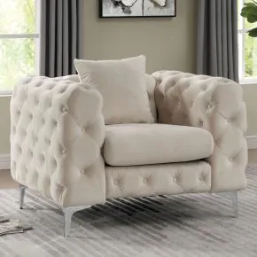 Furniture of America CM6498BG-CH-PK Sapphira - Chair - Beige