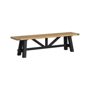 Intercon HD-CH-1568B-RWR-C Hendricks - Dining Bench - Rustic Wheat / Raven