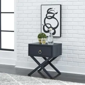 Liberty Furniture 2030-AT1922 East End - 1 Drawer Accent Table - Wirebrushed Denim