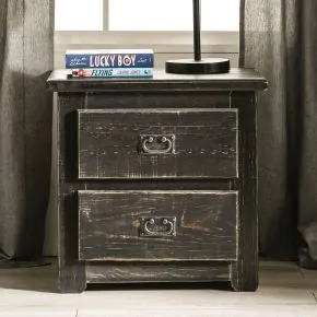 Furniture of America AM7000BK-N Ampelios - Nightstand - Wire - Brushed Black