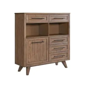 Intercon OS-CA-5457-WCT-C Oslo - Pantry Cabinet - Weathered Chestnut