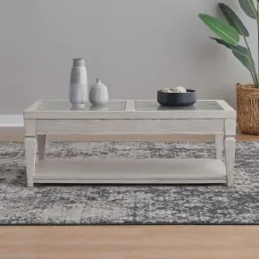 Liberty Furniture 271W-OT1010 Caruso Heights - Cocktail Table - Whitestone