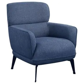 Coaster Fine Furniture 903083 Andrea - Upholstered Crecent Arm Accent Chair - Blue