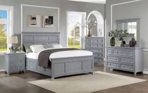 Furniture of America CM7413GY-EK-BED Castlile - Eastern King Bed - Gray