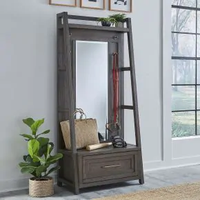 Liberty Furniture 406-OT-2PCS Modern Farmhouse - 2 Piece Hall Tree Set - Dusty Charcoal