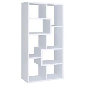 CoasterEveryday 800136 Theo - 7-Shelf Bookshelf - White