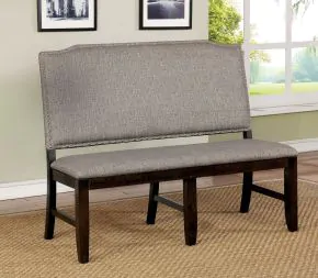 Furniture of America CM3911BN Teagan - Bench - Dark Walnut / Gray