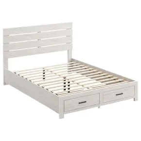 CoasterEveryday 207050KEB1 Brantford - King Headboard, Side Rails & Slats, Box 1 of 2 - Coastal White