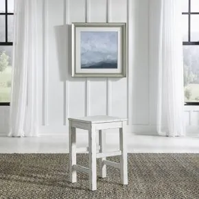 Liberty Furniture 237-OT9000 River Place - Console Stool - Riverstone White & Tobacco