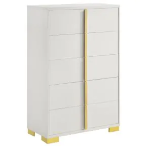 Coaster Fine Furniture 222935 Marceline - 5-Drawer Bedroom Chest - White
