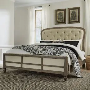 Liberty Furniture 615-BR-QSH Liberty Furniture 615-BR-QSH Americana Farmhouse - Queen Shelter Bed - Dusty Taupe